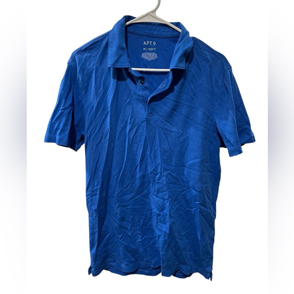 Apt 9 Blue Polo Shirt Men’s Size M Premier Flex Stretch
